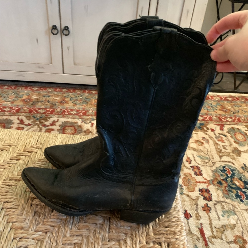 Women’s black leather Justin Boots